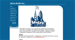Desktop Screenshot of metroradioinc.com
